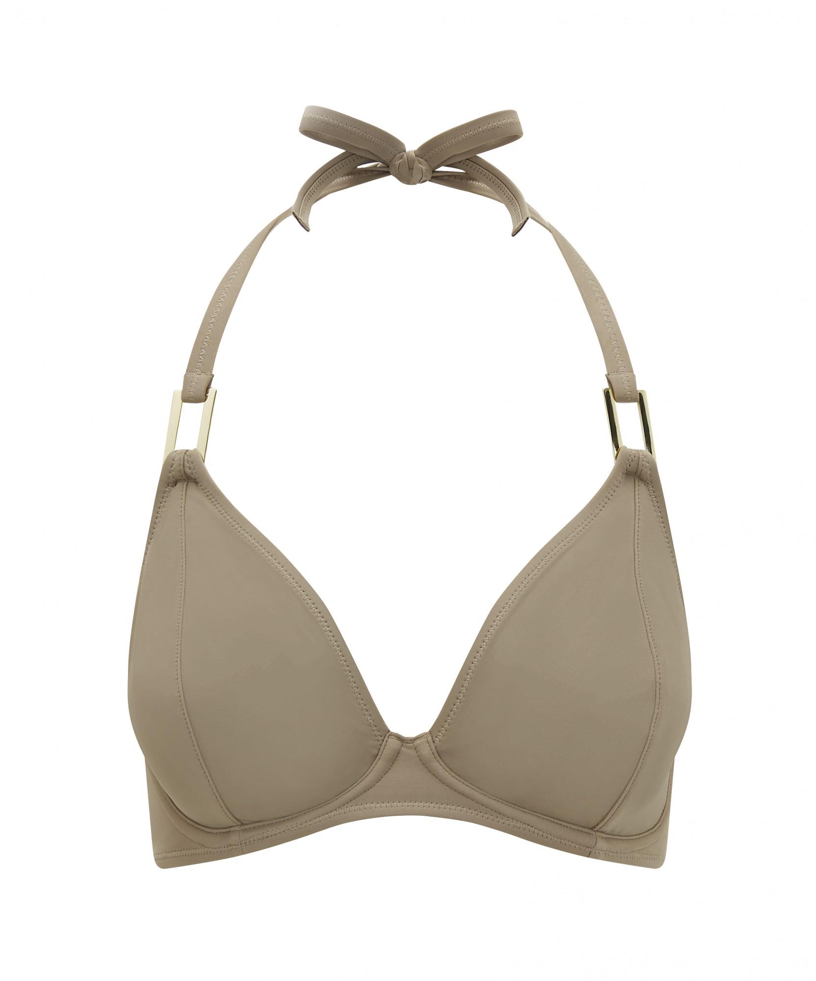 Biquíni Halterneck de Copa Mole Com Aros Boudoir Beach Stone
