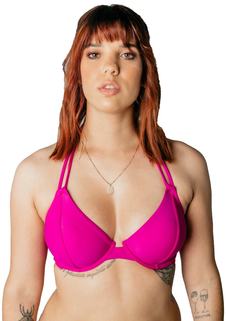 Bikini Halterneck de Copa Suave Dune Magenta