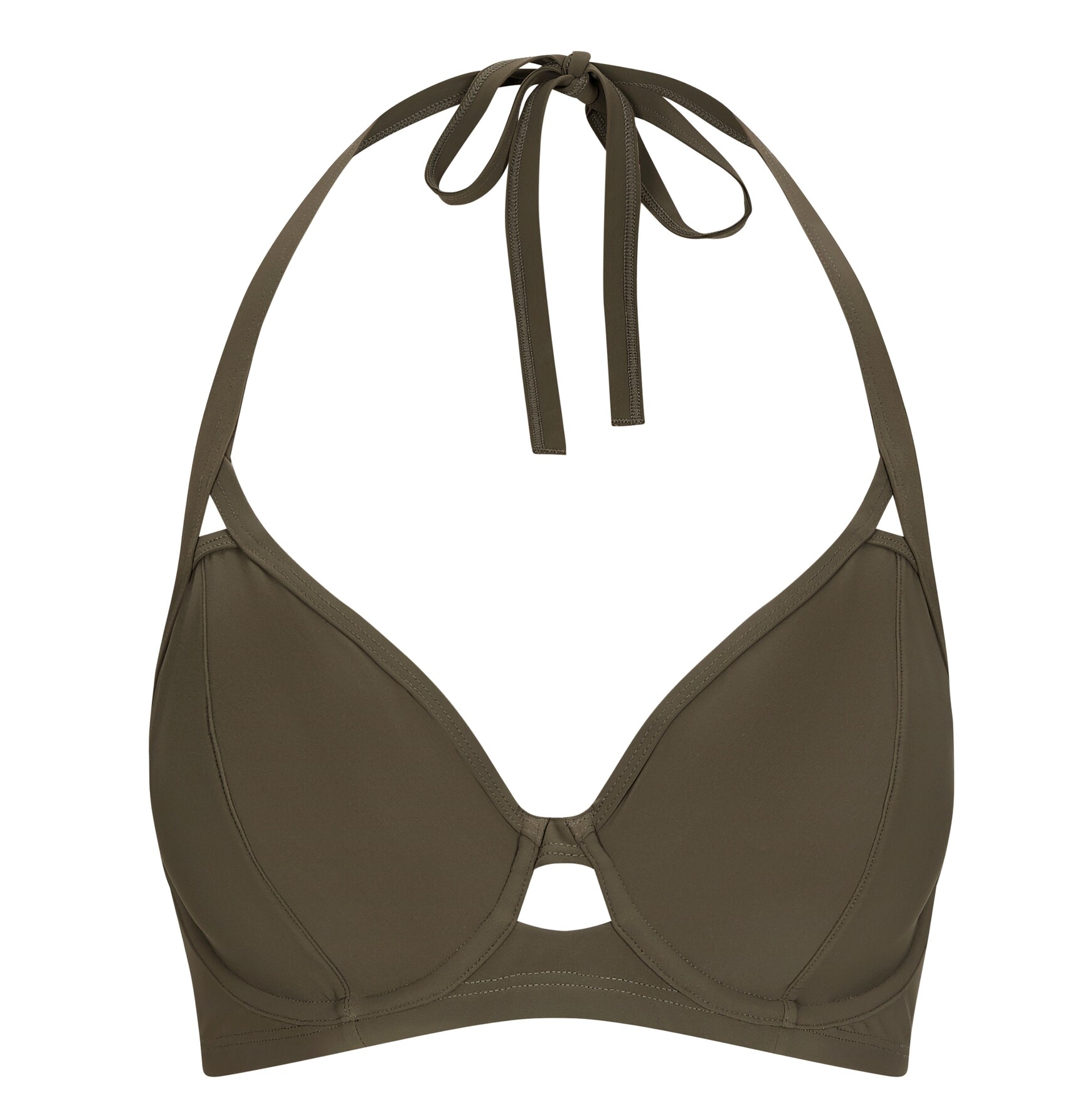 Bikini Halter de Copa Suave Icon Olive