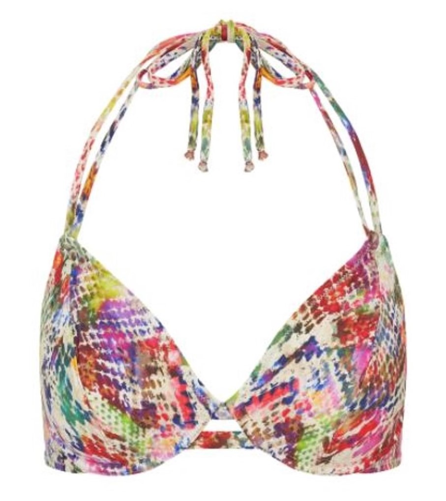 Bikini Halterneck de Copa Suave con Aros Dream Animal Print