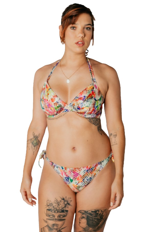 Biquíni Halterneck de Copa Mole com Aros Dream Animal Print 2