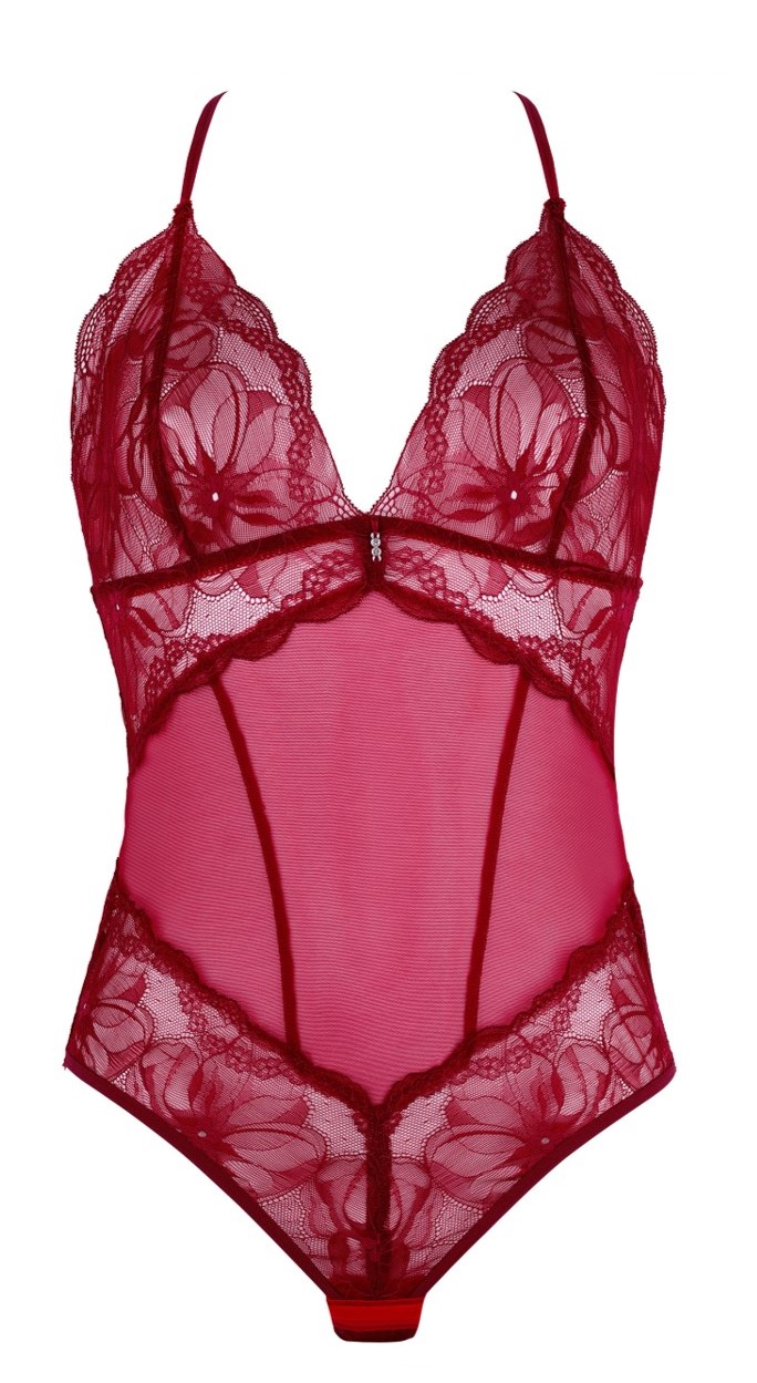 Body de Copa Mole com Decote em V Charlize Burgundy