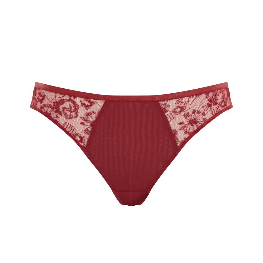 Brazilian Brief with Floral Embroidery Yasmin Ruby