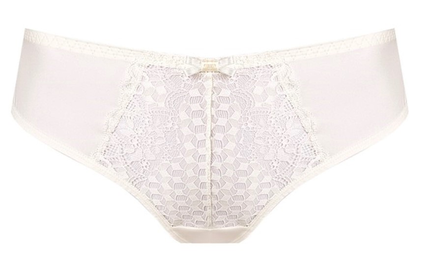 Cueca Asa Delta Rendada de Cintura Média Rosalia White