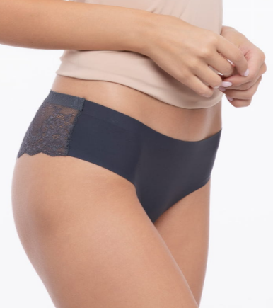 Cueca Asa Delta Rendada Tanga Grafit 1