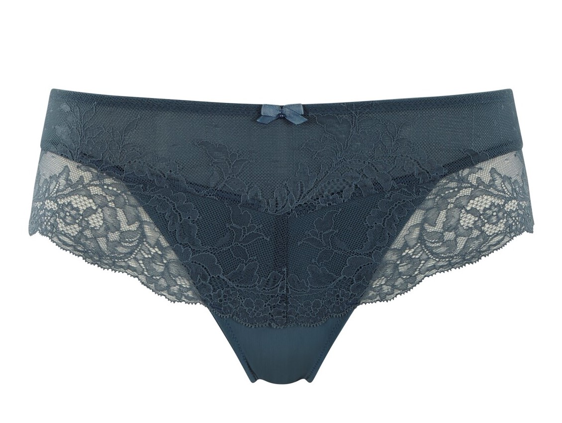 Cueca Boxer Rendada Ana Vintage Blue