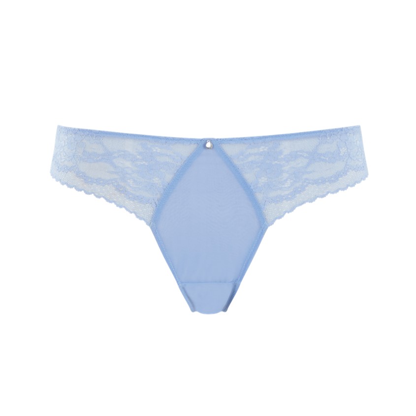 Cueca Cavada na Anca com Renda Floral Alexis Bluebell