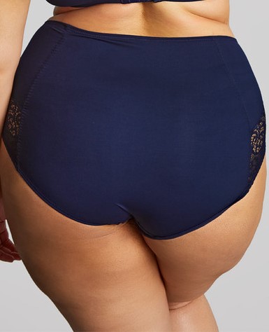 Braguita de Cintura Alta con Encaje Estel Navy 2