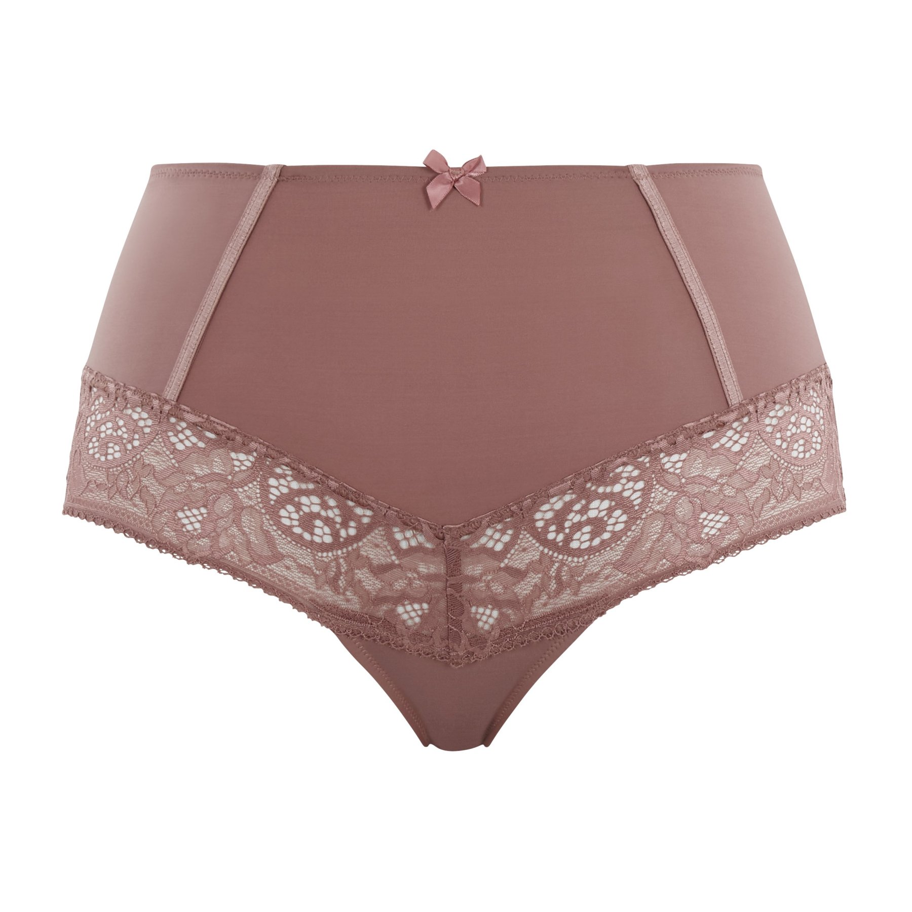 Cueca de Cintura Alta Rendada Estel Rose Gold