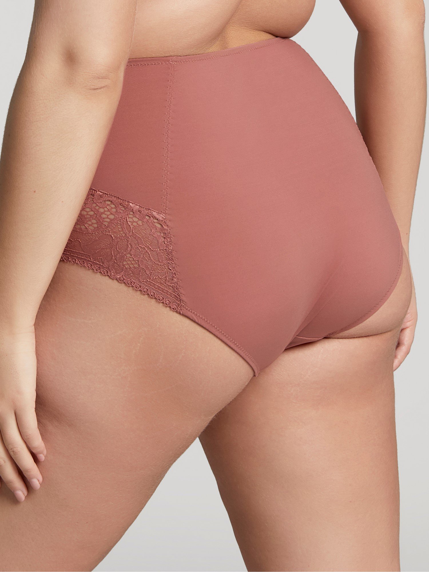 Cueca de Cintura Alta Rendada Estel Rose Gold 2