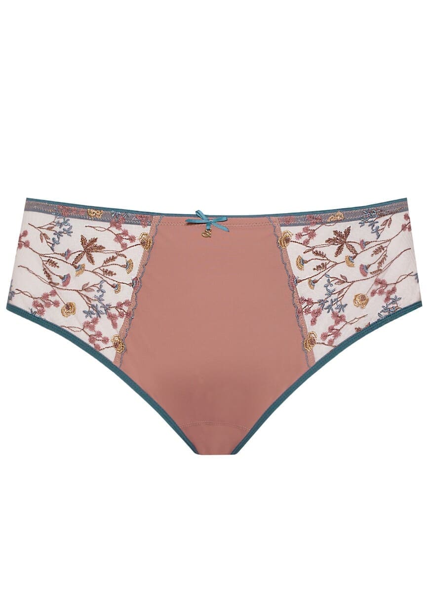 Braguita Brasileña com Bordado Floral Ellie Nougat