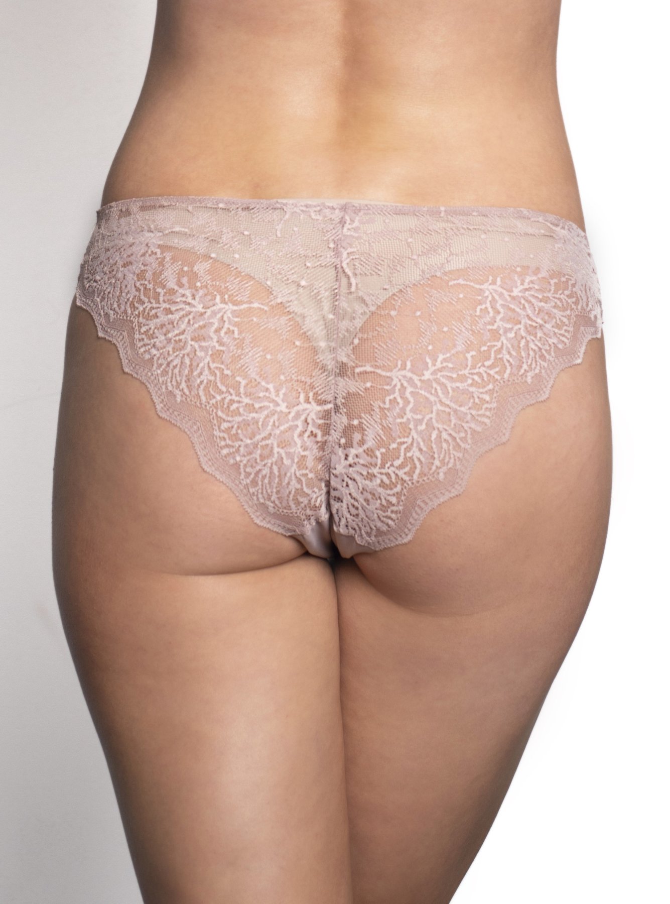 Lace Brazilian Cut Briefs My Body Pink