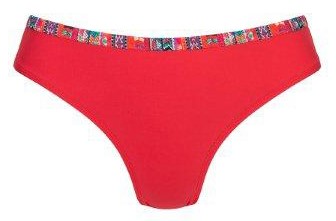 Cueca de Banho de Cintura Média Roja