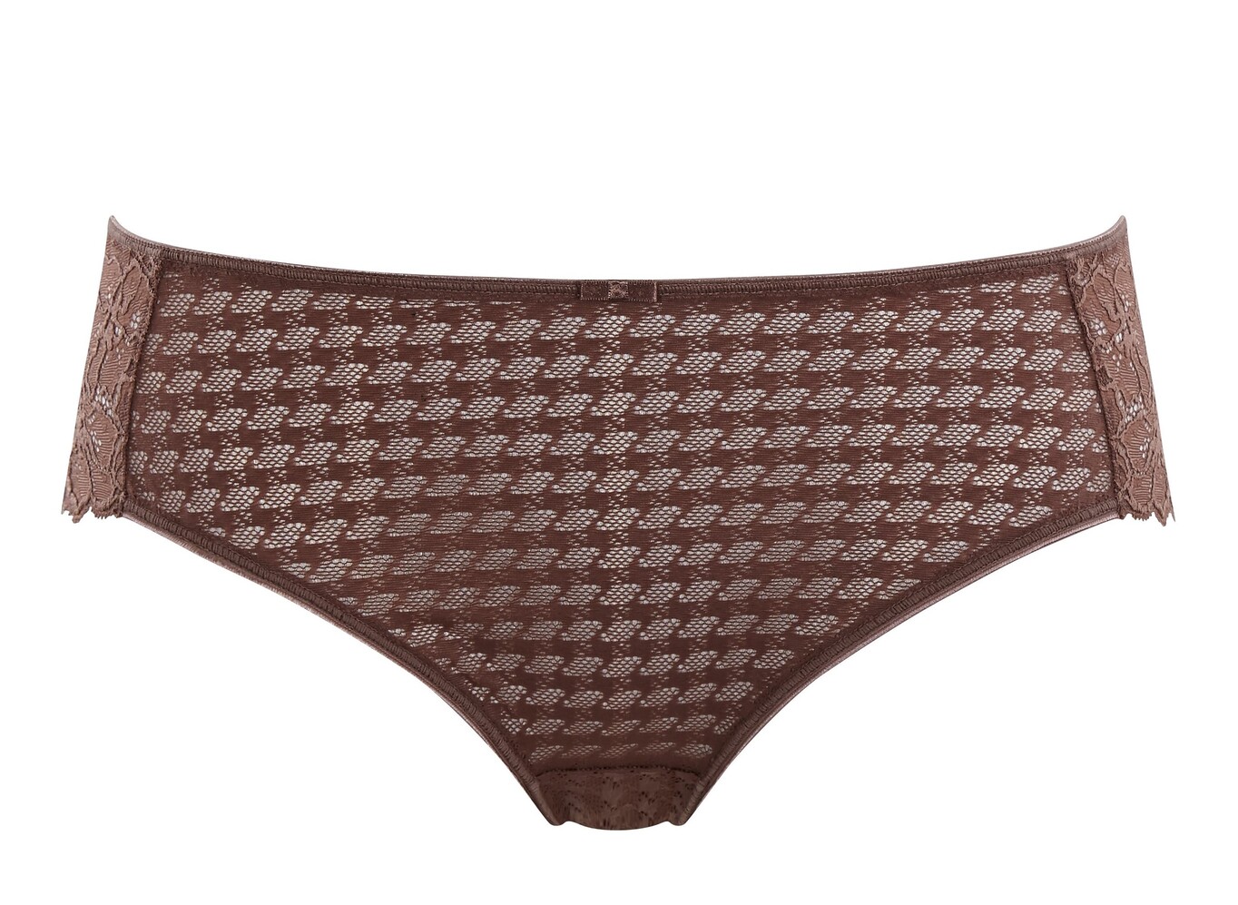 Cueca Clássica Rendada Envy Chestnut