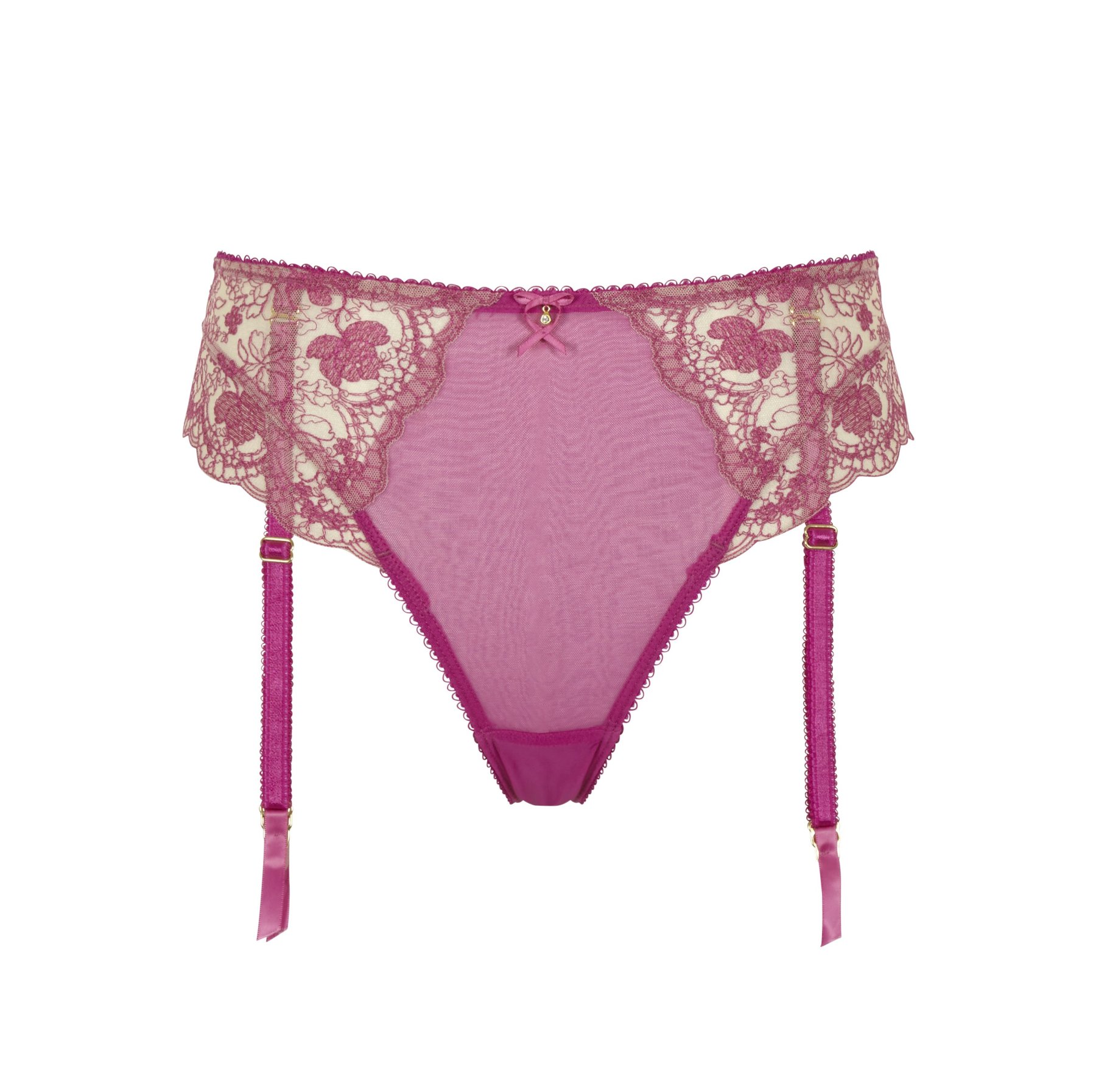 High Waisted Briefs With Removable Garter Daphne Orchid
