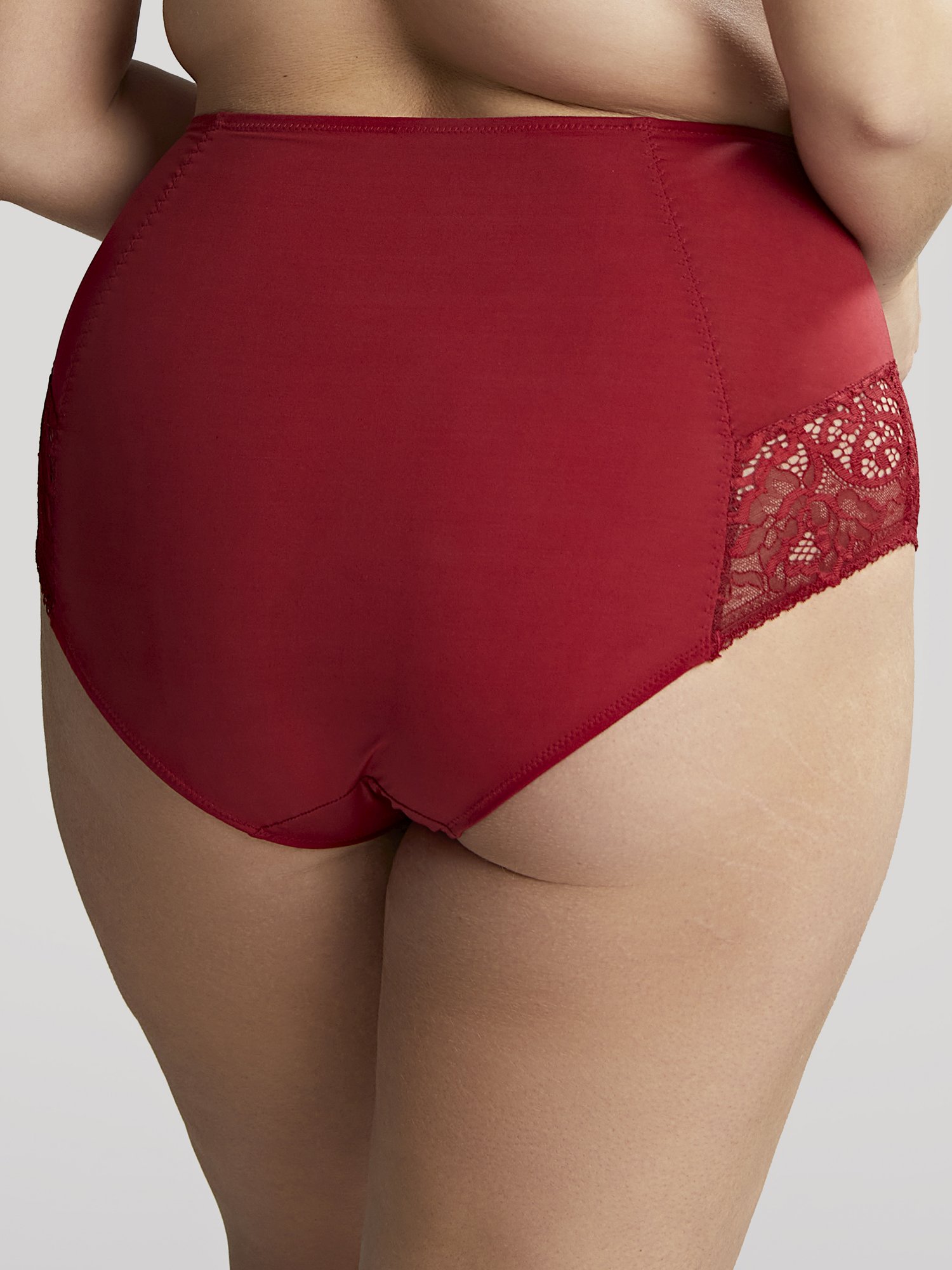 Estel Raspberry Lace High Waisted Brief 2