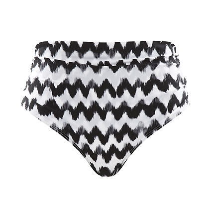 Cueca de Banho de Cintura Alta Leila Ikat Zigzag