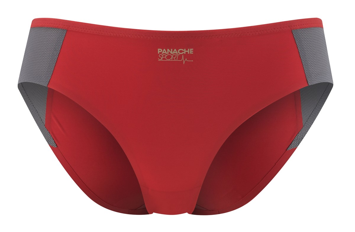 Sports Red High Waisted Brief