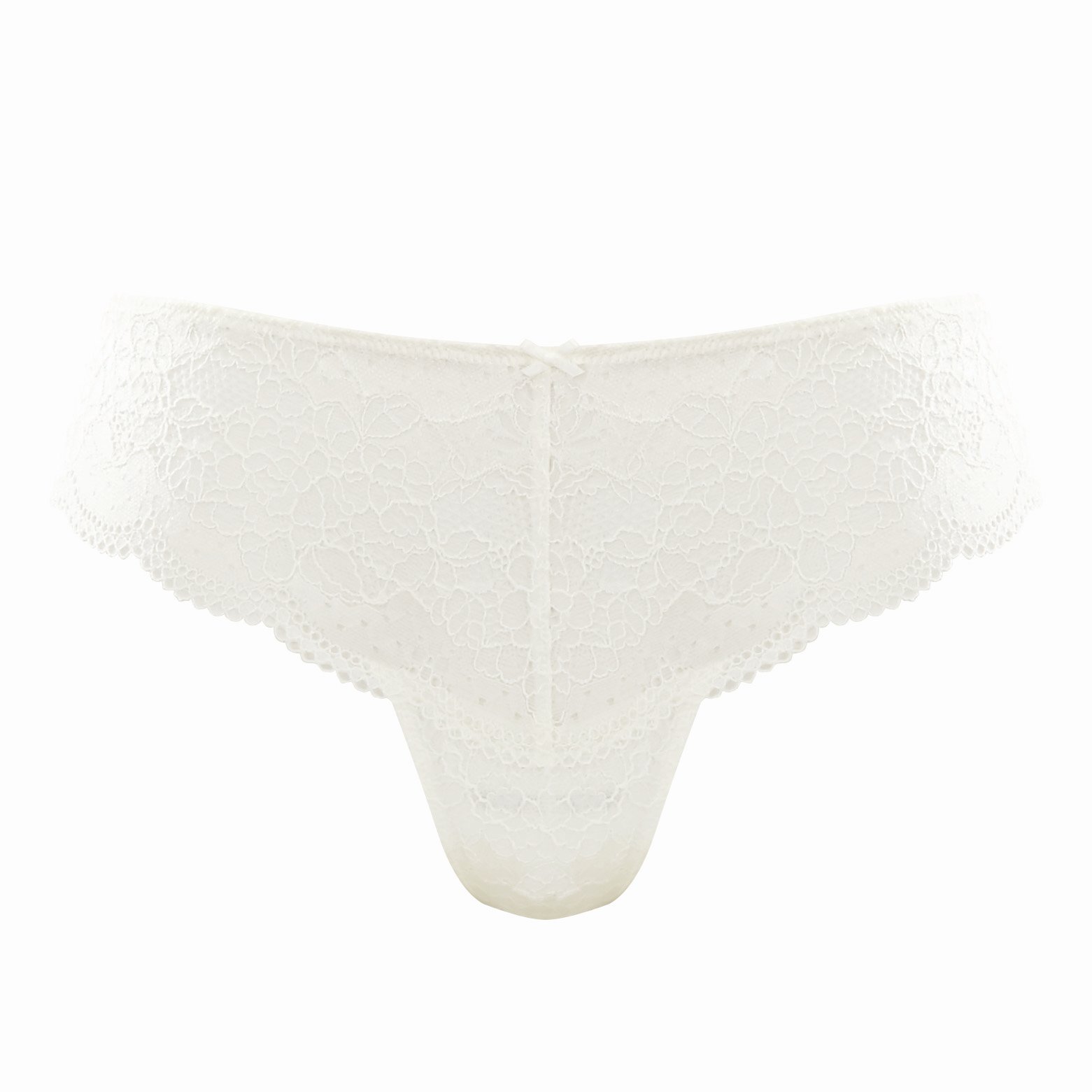 Cueca Tanga Rendada Clara Branca