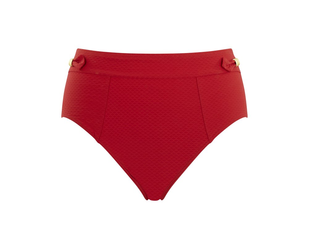 High-Waisted Swim Brief Marianna Crimson