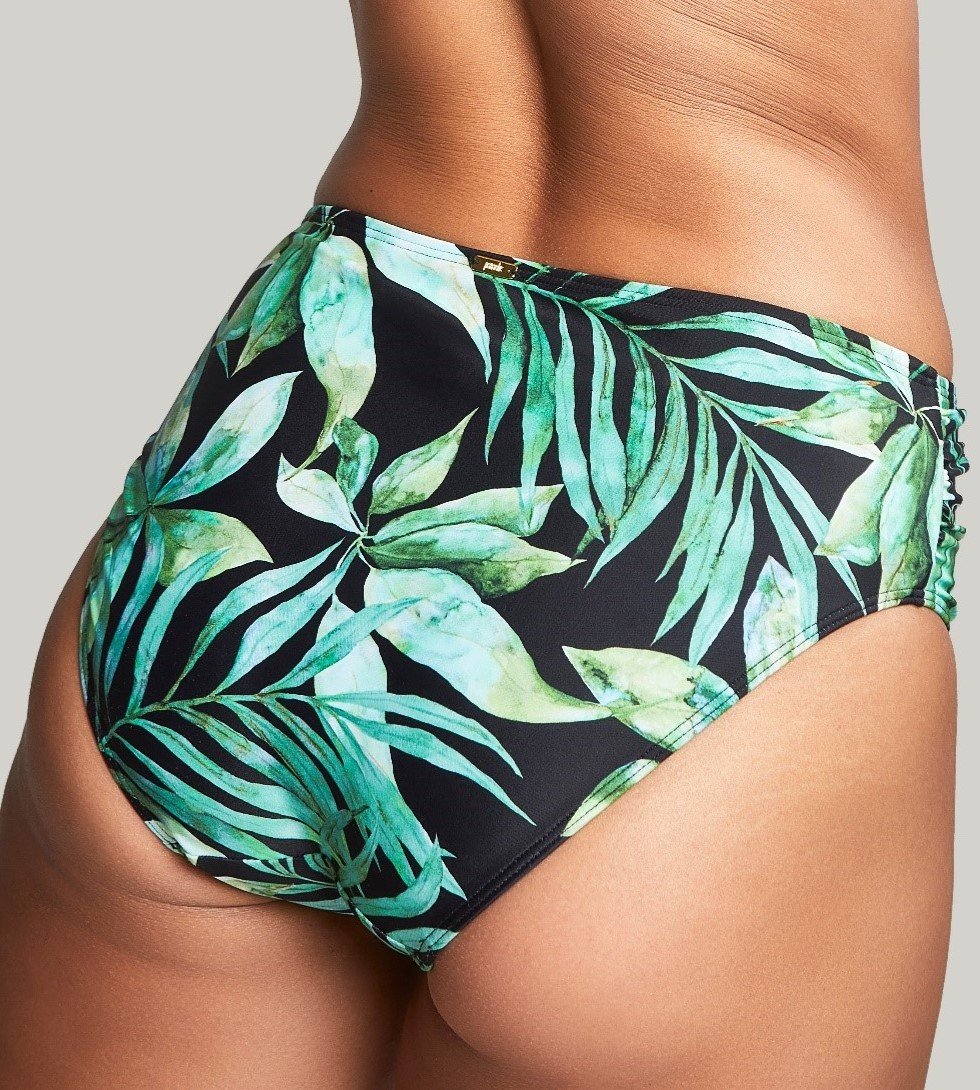 High-Waisted Swim Brief Bali Palm Print 2