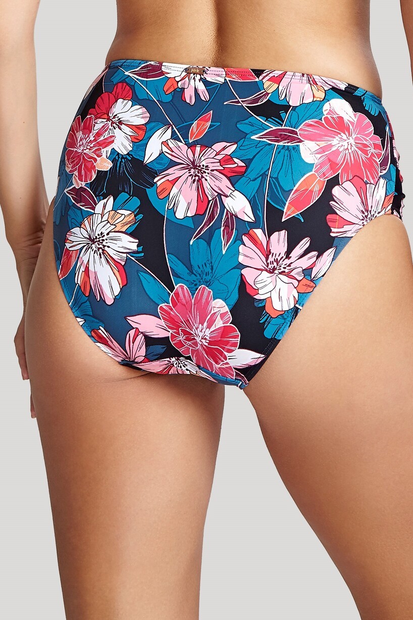 Cueca de Banho de Cintura Alta Anya Riva Blue/Floral 2