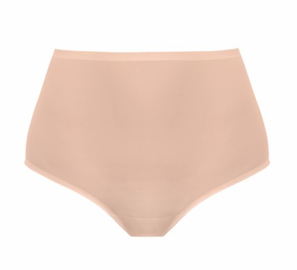 Cueca de Cintura Alta One Size Sem Costuras Smoothease Bege