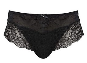 Cueca Boxer Rendada Ana Preta