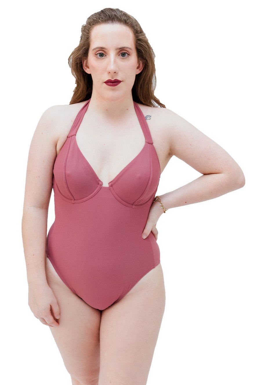 Dune Deco Rose Halterneck Swimsuit 1