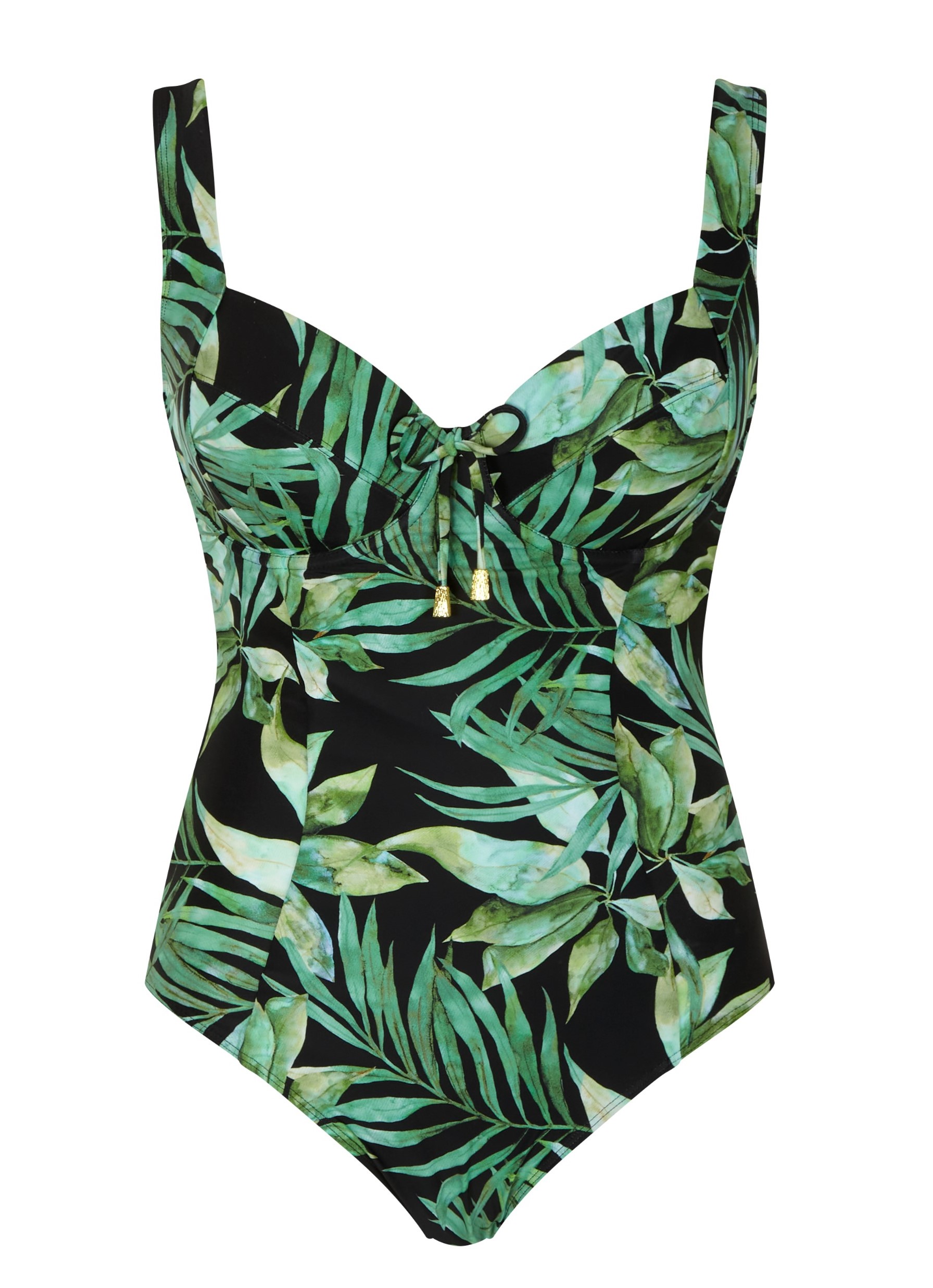 Fato de Banho Balconnet de Copa Mole com Aros Bali Palm Print