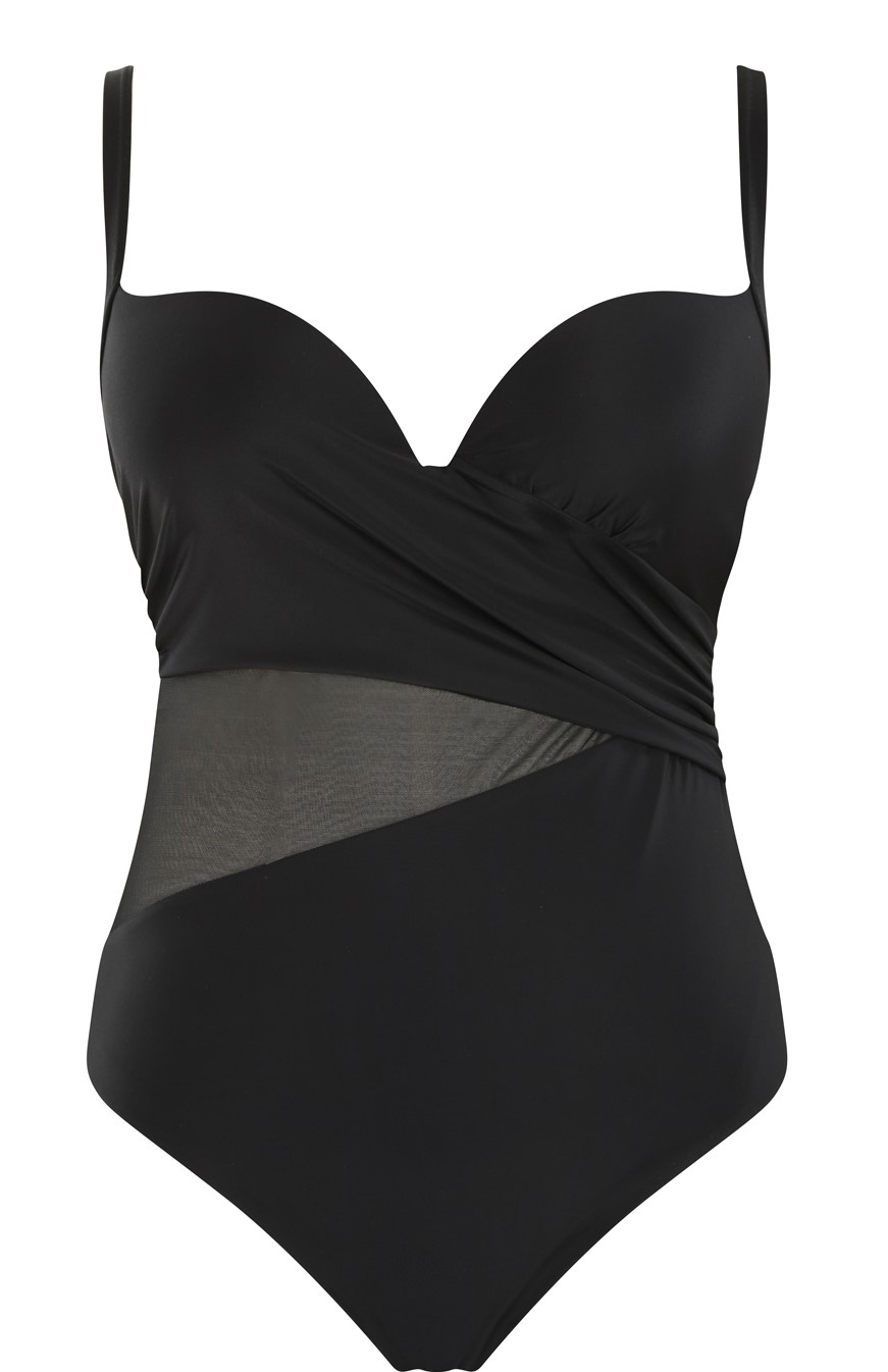 Fato de Banho Plunge de Copa Moldada com Aros Serenity Noir