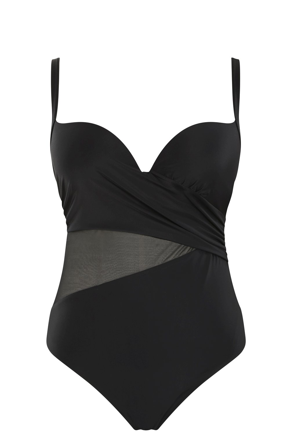 Moulded Plunge Swimsuit with Wires Serenity Noir