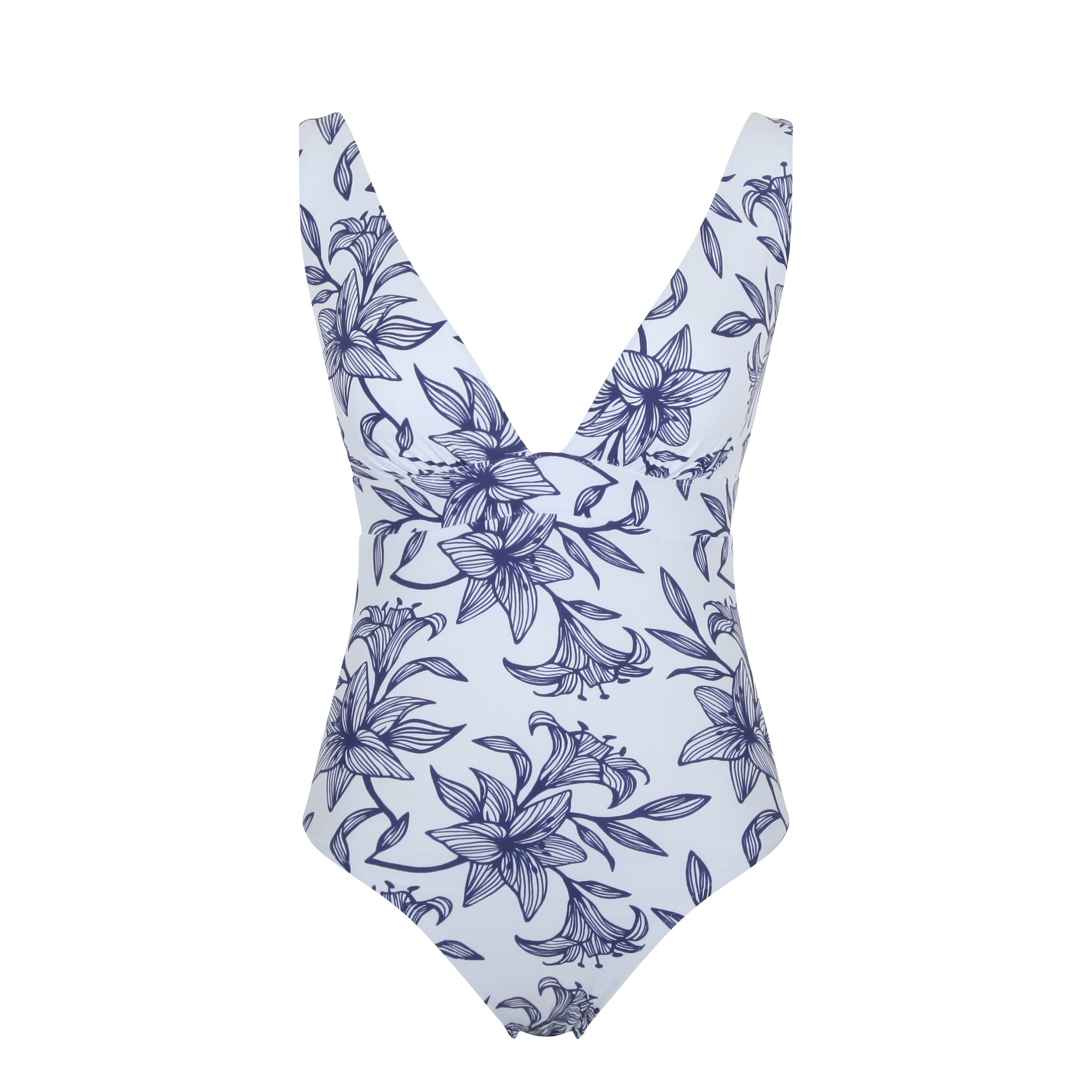 Non-padded and Non-wired Triangular Swimsuit Taylor Capri Print