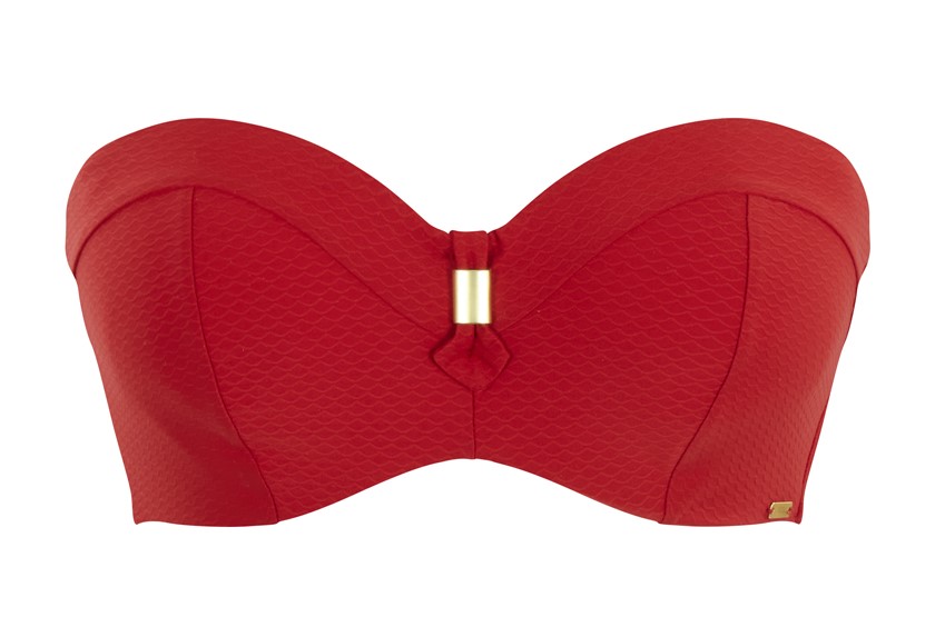 Bikini Bandeau de Copa Moldeada Marianna Crimson