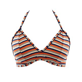 Summer Orange Multi Triangle Bikini Top
