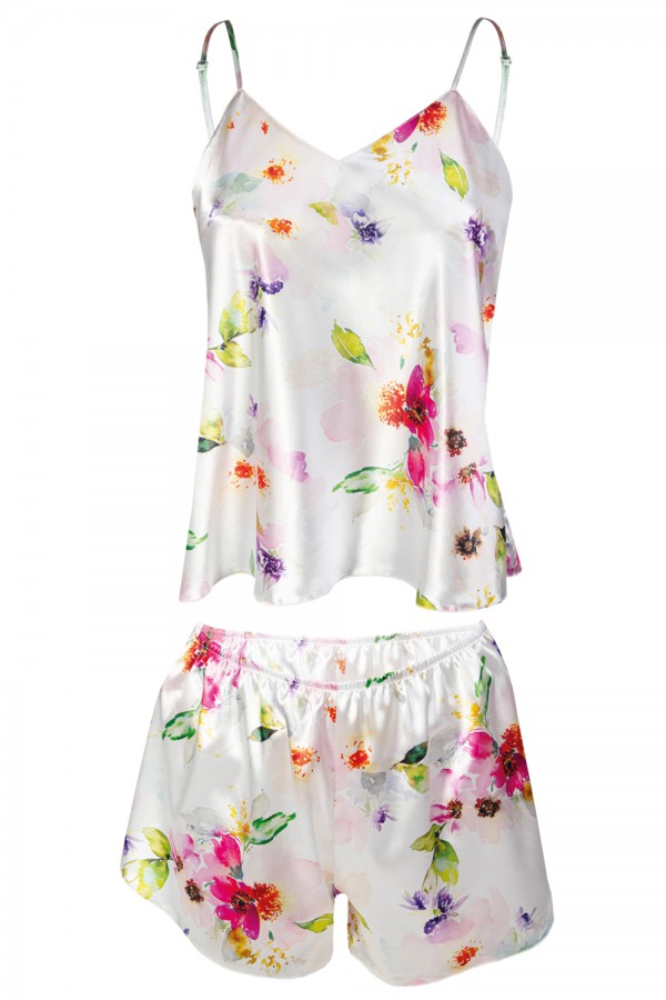 Pijama Calção Floral White 2