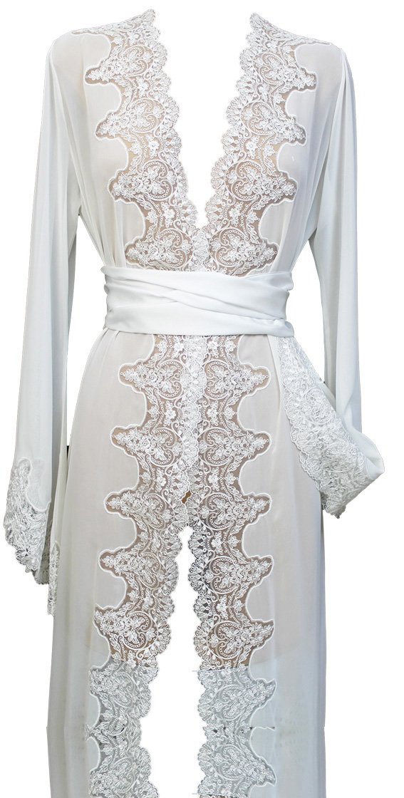 Robe Comprido Rendado Heritage Branco