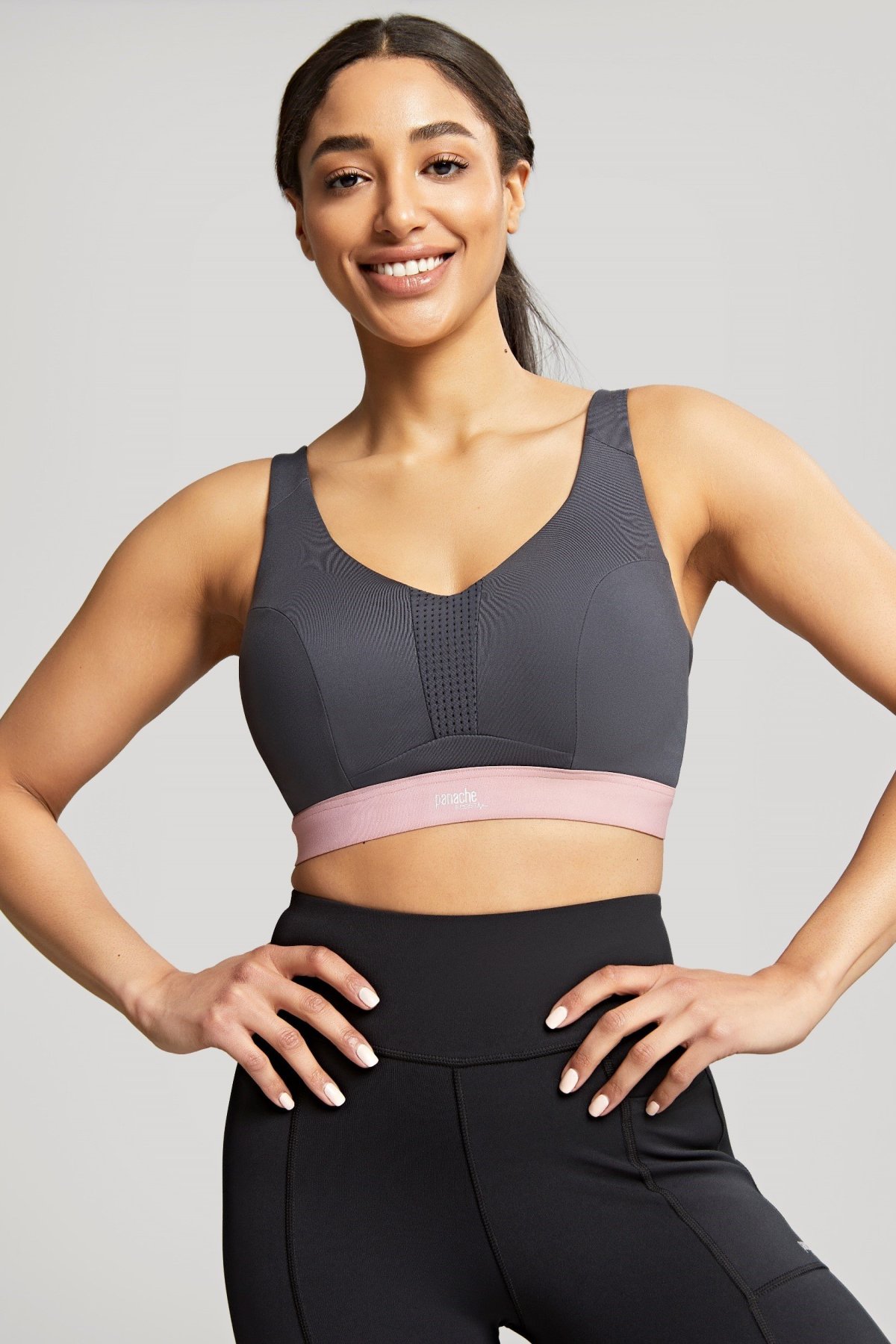 Non-padded Wired Sports Bra Ultra Perform Charcoal 3