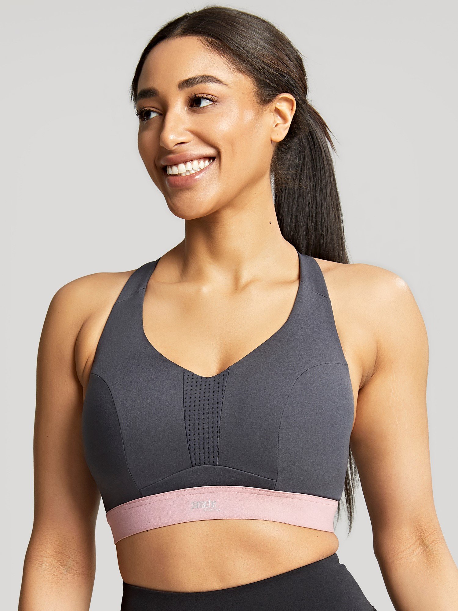 Non-padded Wired Sports Bra Ultra Perform Charcoal 1
