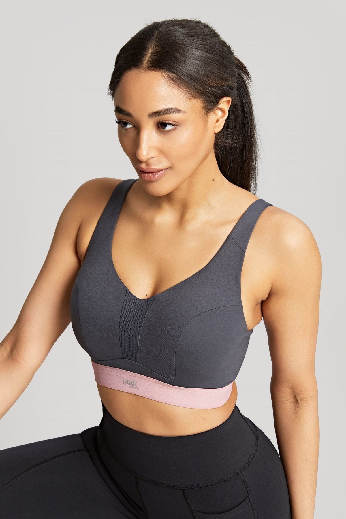 Non-padded Wired Sports Bra Ultra Perform Charcoal 4