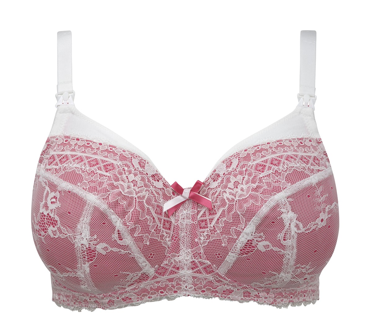 Sujetador de Lactancia Sin Aros Sophie Ivory/Pink