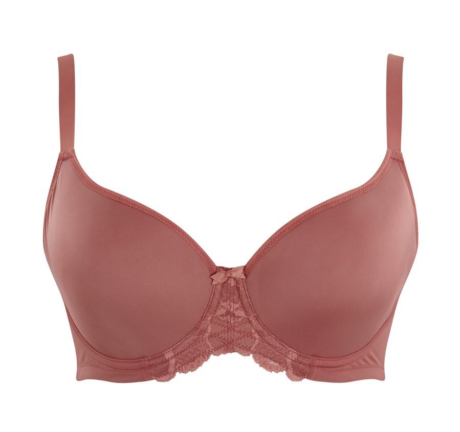 Sujetador Balconnet de Copa Spacer Rocha Garnet Rose
