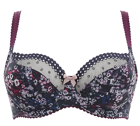 Non-padded Balconnet Bra Minnie Floral Camo
