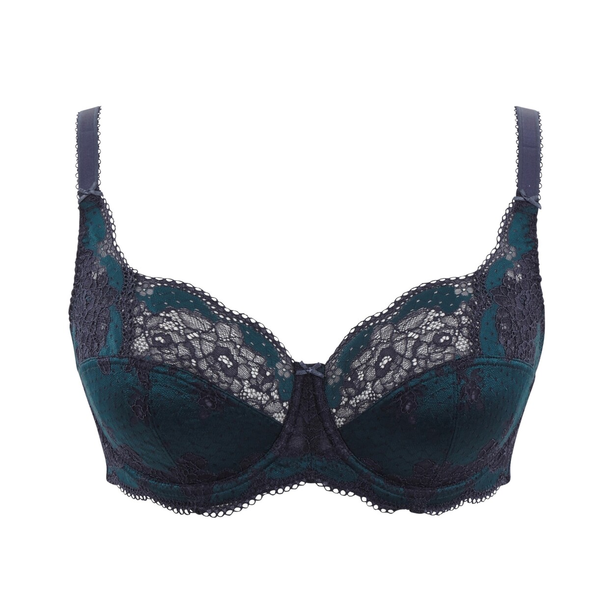 PACK OF 6 SOFRA WOMEN'S FULL CUP ALLOVER LACE BRA (BR8084BL) Multicolor...