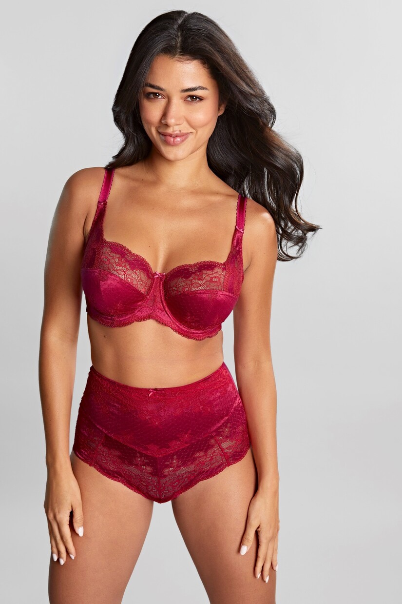 Clara Orchid/Red Soft Full Cup Lace Bra 2