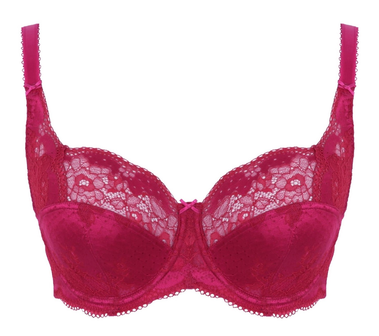 Soutien Full Cup de Copa Mole Rendado Clara Orchid/Red