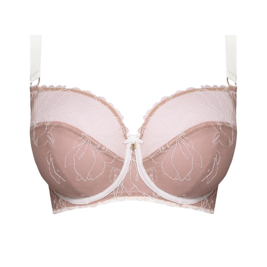 Non-padded Balconnet Bra with Embroidery Irina Ivory