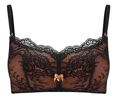 Bralette de Copa Moldada Sem Aros Top Black
