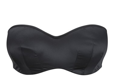 Sujetador Bandeau Satinado Sin Tirantes Tiffany Black