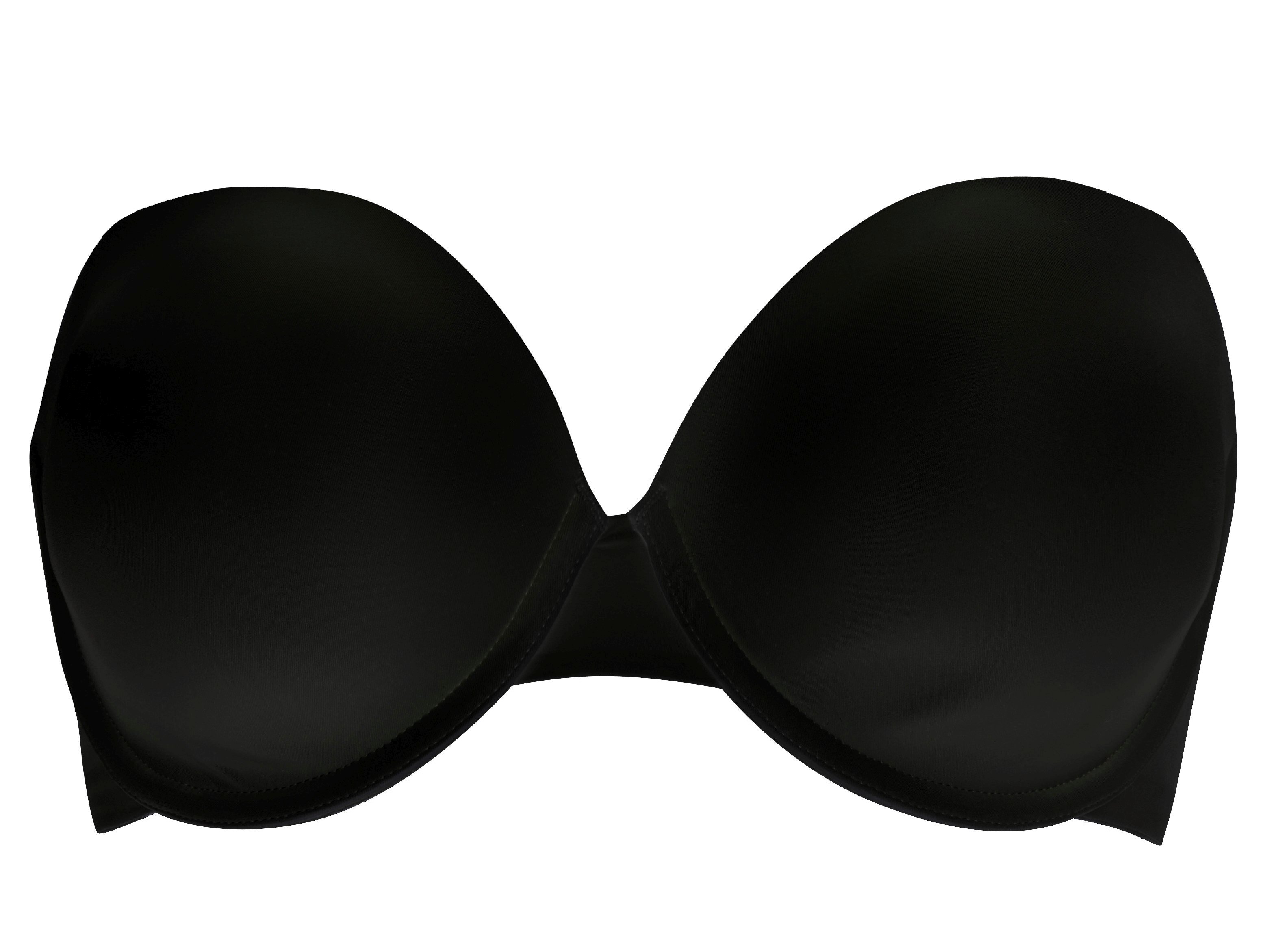 Porcelain Elan Black Moulded Strapless Bra